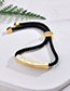 Fashion Black Rope Braided Red Rope Small Gold Bar Bracelet