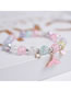 Fashion 6# Popped Crystal Beaded Heart Pentagram Mermaid Bracelet