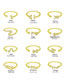 Fashion Golden Pisces Alloy Diamond Zodiac Open Ring