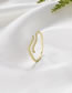 Fashion Golden Sagittarius Alloy Diamond Zodiac Open Ring