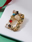 Fashion 3# Alloy Diamond And Pearl Letter Brooch