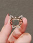 Fashion 1# Alloy Diamond Cat Eye Bow Brooch