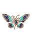 Fashion Color Alloy Rhinestone Drip Oil Butterfly Brooch