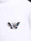 Fashion Color Alloy Rhinestone Drip Oil Butterfly Brooch