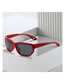 Fashion White Frame Red Film Pc Large Frame Sunglasses