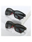 Fashion Gray Frame With White Frame Pc Large Frame Sunglasses