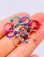 Fashion Eyebrow Nail Mixed Color 10 Pcs/pack Stainless Steel Geometric Piercing Eyebrow Stud Set