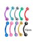 Fashion Eyebrow Nail Mixed Color 10 Pcs/pack Stainless Steel Geometric Piercing Eyebrow Stud Set