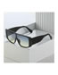Fashion Black Frame Full Gray Film Pc Square One Piece Large Frame Sunglasses