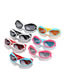 Fashion Gray Frame With Red Frame (blue Circle) Pc Color Matching Distorted Sunglasses