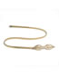 Fashion Gold Thin Metal Leaf Elastic Belt