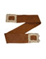 Fashion Brown Elastic Wide Waist Belt With Square Metal Buckle