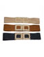 Fashion Black Elastic Wide Waist Belt With Square Metal Buckle