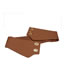 Fashion Brown Metal Buckle Leather Elastic Wide Waist Belt