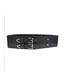 Fashion Black Elastic Wide Waist Belt With Metal Pin Buckle