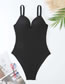 Fashion Emerald Polyester Crinkled One-piece Swimsuit