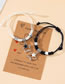 Fashion 4# Cord Braided Heart Bracelet Set