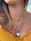 Fashion 3# Drip Oil Color Bead Love Necklace