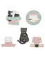 Fashion 4# Alloy Cartoon Black And White Cat Brooch