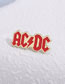 Fashion Red Alloy Paint Letter Brooch