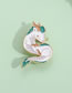 Fashion Color Alloy Cartoon Little White Dragon Brooch