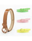 Fashion Green Patent Leather Wide Belt With Pu Spray Paint Buckle