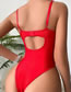 Fashion Red Polyester Cutout Jumpsuit