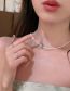 Fashion Strawberry Crystal Peace Buckle Baby's Breath Star Necklace Pure Copper Geometric Hetian Jade Necklace