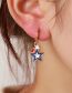 Fashion 10# Alloy Oil Drip American Flag Boot Earring Earrings