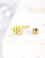 Fashion Serpentine - Single Gold-plated Stainless Steel Snake Earrings