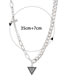 Fashion 1# Alloy Geometric Beaded Pearl Necklace