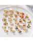 Fashion Color Alloy Drip Oil Animal Heart Butterfly Earring Set