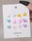 Fashion 4# Resin Flower Butterfly Lollipop Earring Set