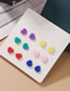 Fashion Color Colorful Resin Heart Earring Set