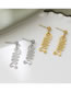 Fashion Steel Color Stainless Steel Fishbone Earrings