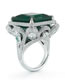 Fashion Green Copper Set Square Diamond Ring