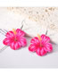 Fashion Colored Flowers (silver Hook) Acrylic Flower Earrings