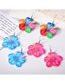 Fashion Colored Flowers (silver Hook) Acrylic Flower Earrings