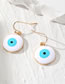 Fashion White Round Eye (bean Hook) Alloy Oil Drip Eye Earrings