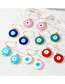 Fashion White Round Eye (bean Hook) Alloy Oil Drip Eye Earrings
