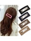Fashion 10cm Arched Spring Clip - Dark Coffee Frosted Arched Barrette