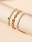 Fashion Gold Alloy Pearl Beaded Smile Anklet Set