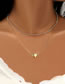 Fashion Gold Alloy Diamond Heart Multilayer Necklace
