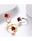 Fashion Silver Alloy Rose Open Ring