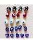 Fashion Blue Peach Heart 12mm 10 Pieces Love Glass Eye Accessories