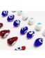 Fashion Blue Peach Heart 15mm 10 Pieces Love Glass Eye Accessories