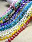 Fashion Electroplating Ab Mixed Color 8mm Oblate Glass Eye Bead Accessories