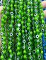 Fashion Flat Round Olive Green (white Circle) 6mm Oblate Glass Eye Bead Accessories