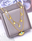 Fashion Necklace+bracelet Titanium Steel Turquoise Fan Bracelet Star Moon Necklace Set