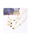 Fashion Necklace + Earrings Titanium Steel Inlaid Zirconium Shell Butterfly Flower Necklace Earring Set